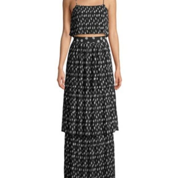 Fame & Partners The Romero  Preppy Maxi Pleats polka dots skirts - Picture 13 of 13